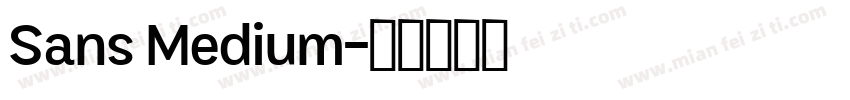 Sans Medium字体转换